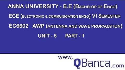 QBanca |Anna University-2013 R | ECE DEPT(6TH SEM) | 6602-AWP |  Unit 5 | Part-1