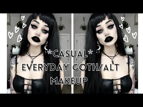 🥀TIRED GOTH EMO GIRL MAKEUP 🥀 