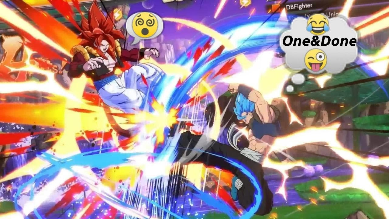 DBFZ One&Done 🍊 SS4 Gogeta DBS Broly UiGoku vs 😈 SSB Gogeta Vegeta DBS Broly