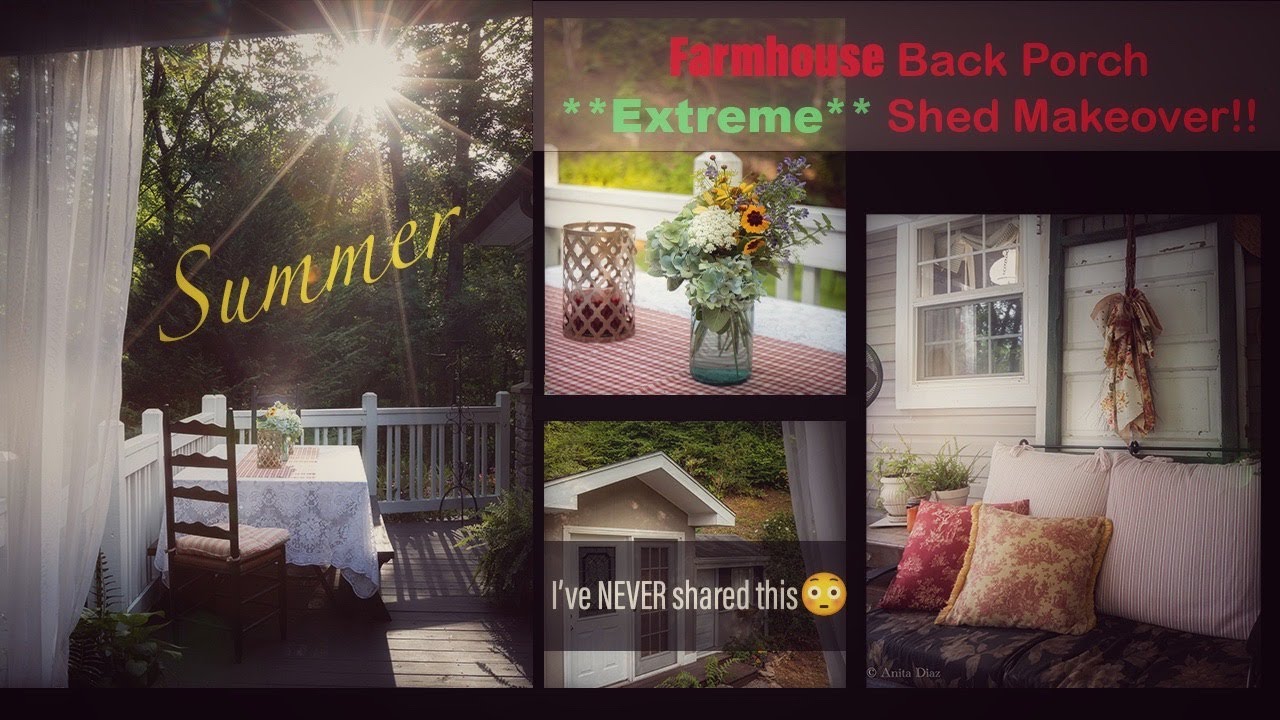 Summer Back Porch | *Extreme* backyard storage Makeover | **Using What I Have**