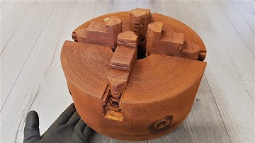 Big Rusty 4 Jaw Lathe Chuck Restoration
