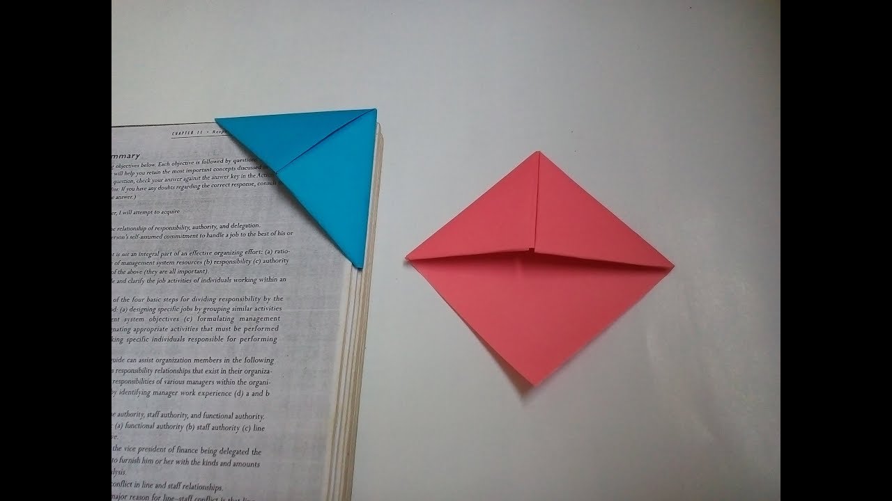 Easy Paper Bookmark How To Make Origami Paper Bookmarkpage Finder