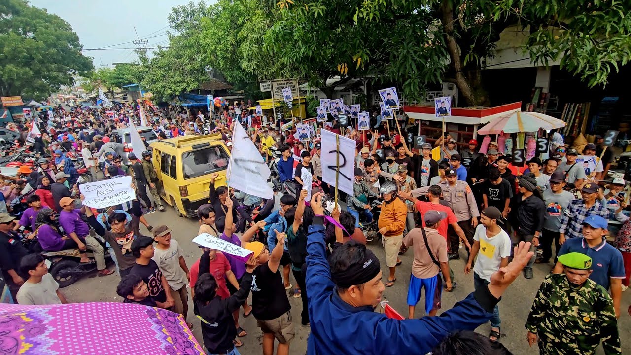 RIBUT!!! CALON KUWU PALING RAMAI PENDUKUNG DI DESA KEDUNGWUNGU KEC.ANJATAN KAB.INDRAMAYU. 