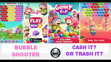 Gummy Pop - bubble shooter! Cash it? Or trash it? First play video game review!