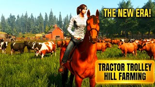 TRACTOR TROLLEY HILL FARMING LEVEL 2 GAMEPLAY  screenshot 3