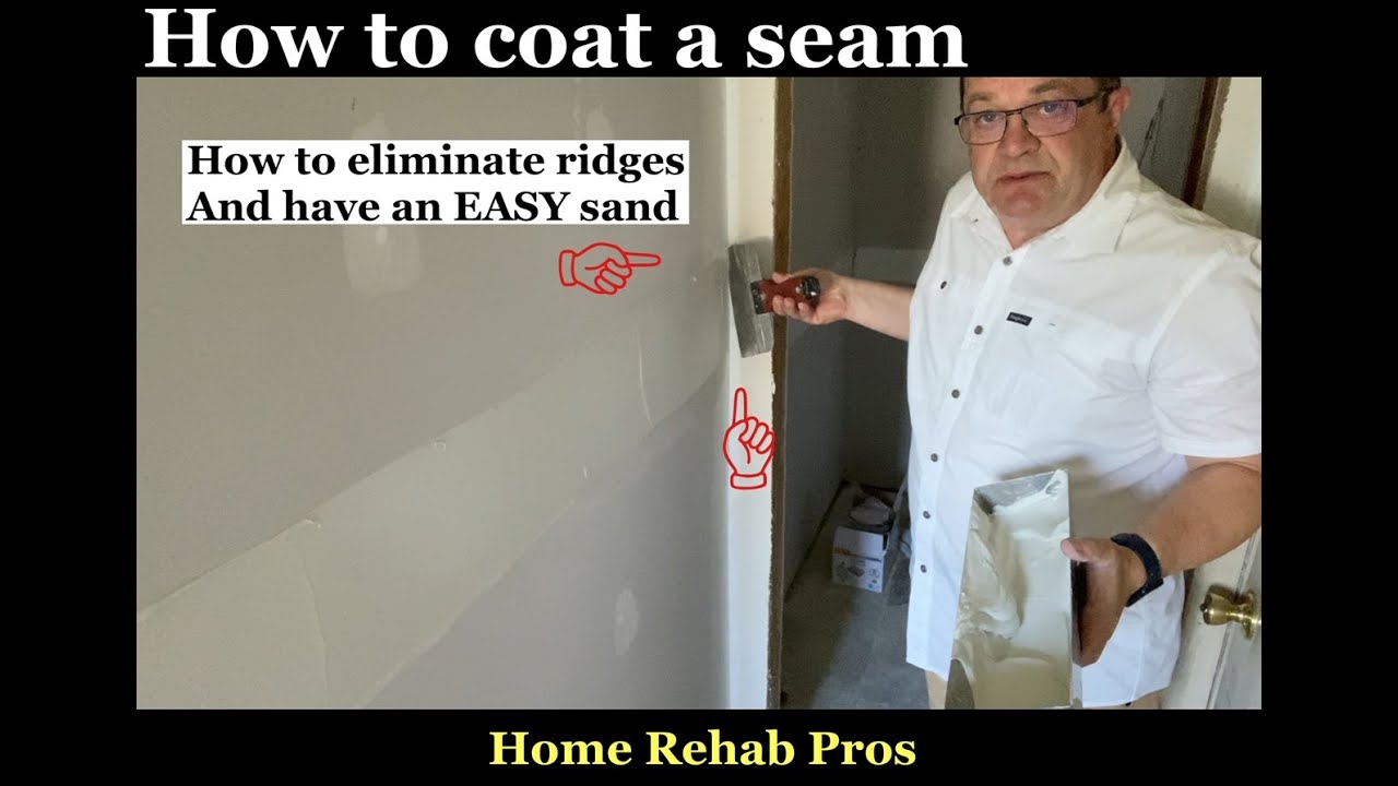 HOW TO Coat a DRYWALL seam / Easy Sanding YouTube