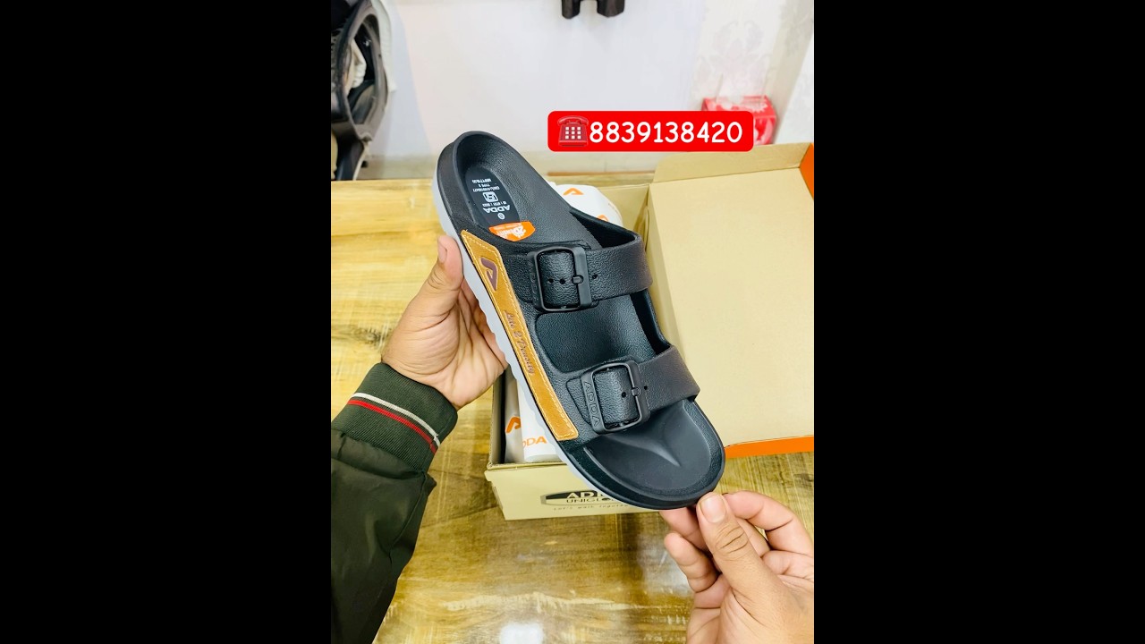 Adda Men’s Dual-Strap Sliders | Adda flip flop | Adda 0112 | Adda Made in Thailand 