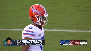 Florida CB: CJ HENDERSON || Best Corner in the Nation || Sophomore highlights !