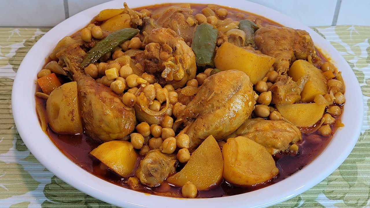 طريقة مرمز بالدجاج | مرقة بطاطا بالحمص والدجاج