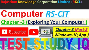 Rkcl,RS-CIT,CompleteBook,chapter-3,Exploring your computer,Comp.knowledge,RKCL,Part2nd,byTeststudyiq