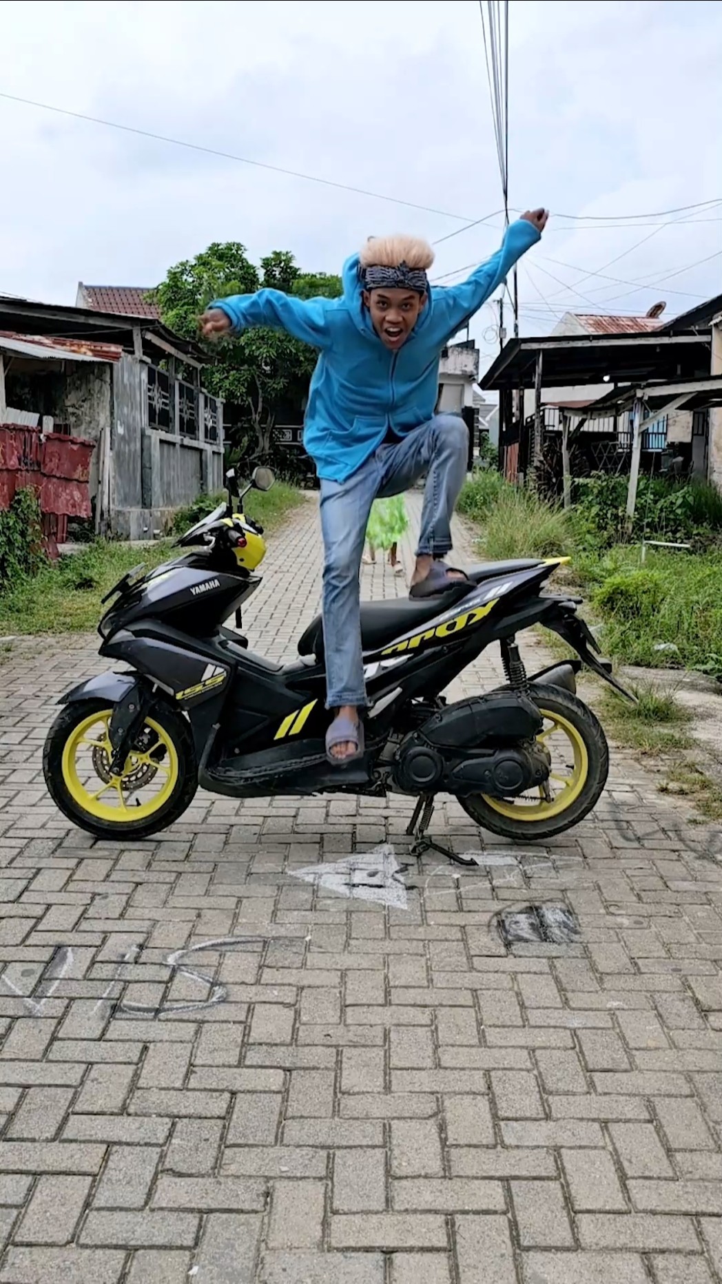 Sigma Boy Jumps Aerox Motorcycle