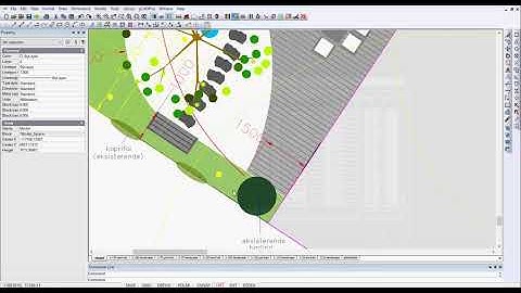 Surveying tools for controlling layer visibility in landscape CAD drawings