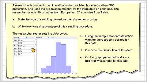 Countries large data set sampling distributions and outliers