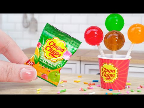 SWEET Miniature Chupa Chups Lollipop Recipe | Satisfying Tiny Yummy Candy Making | Miniature Cooking