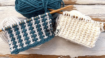 No-Purling Hurdle Stitch Knitting Pattern- 4-row repeat (1 & 2 Colors) - So Woolly