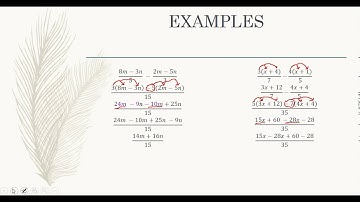 Addition and Subtraction of Algebraic Fractions Part B -  Timoy White