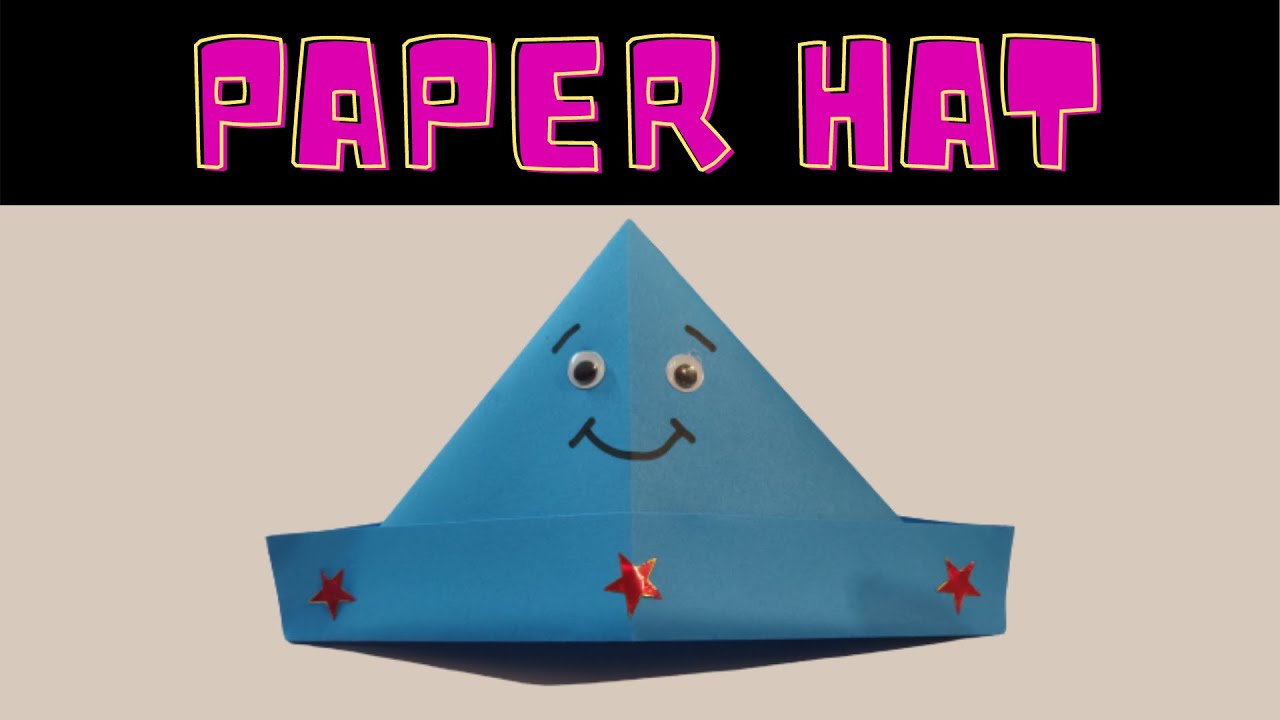 Paper Hat - Origami | Simple Origami - 2 - YouTube