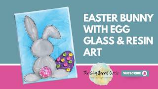 DIY Easter Bunny Canvas with Resin & Glass | Step-by-Step Mixed Media Tutorial screenshot 2