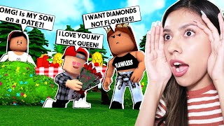 SPYING On MY SON'S FIRST DATE with KEISHA! *I HATE HIS NEW GIRLFRIEND!* - Roblox - Bloxburg