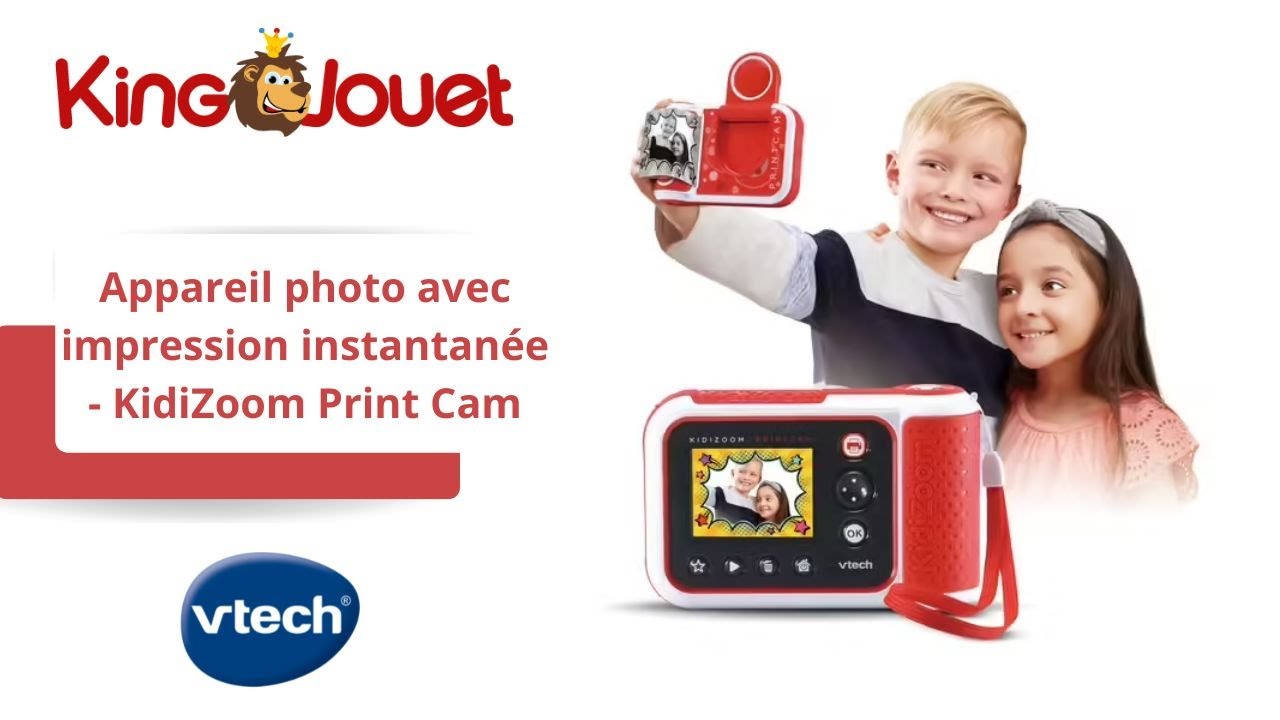 Appareil Photo Enfant à Impression Instantanée - KidiZoom Print Cam Rouge -  VTech - De 5 à 12 ans