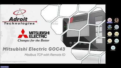 GOC43 Modbus TCP with Remote IO | Webinar 11 Mitsubishi Electric PLC & HMI