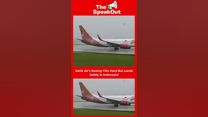 Boeing Batik Air Miring Keras Tapi Mendarat Selamat di Indonesia! #planecrash #indonesia #viralvideo #vi