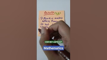 linear Algebra, #csirnet #mathematics #shortsvideo