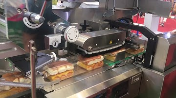 Big box motion automatic flow wrapper machine on showing China Bakery 2018