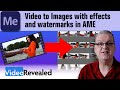 Video to Images with effects and watermarks in Adobe Media Encoder