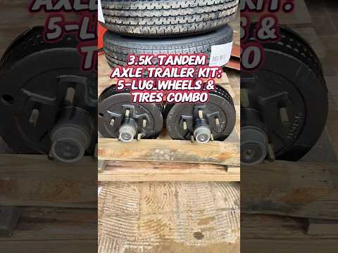 Ultimate 3.5K Tandem Axle Trailer Kit: 5-Lug Wheels & Tires Combo shipping to California
