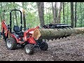 #250 Little Tractor Lifts BIG LOGS, How does It Do that?