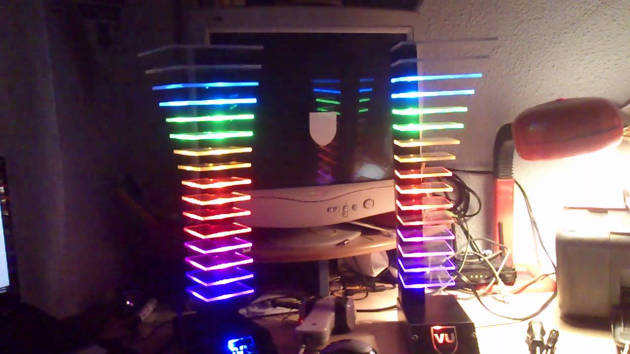 LED VUmeter tower stereo final YouTube