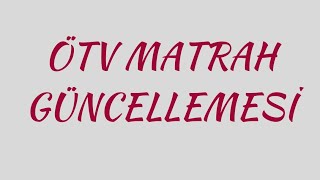 ÖTV Matrah Güncellemesi #fiat