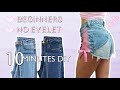 Upcycling Jeans Into Cute Lace Up Shorts / easy beginners fashion DIY