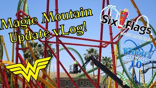 Six Flags Magic Mountain Updates, Wonder Woman, Low Crowds, Cashless, Lots of Roller Coasters!