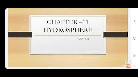 Chapter 11 - Hydrosphere