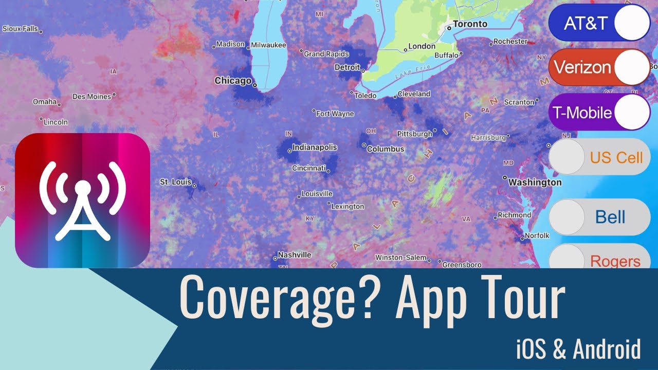 Coverage? App Tour - LTE & 5G Maps for Verizon, AT&T, T-Mobile In Your Pocket - iOS & Android