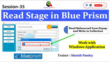 Read Stage in Blue Prism | Read Reference Number in Blue Prism | Session 35 | BluePrism RPA
