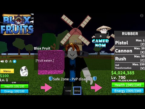 Noob uses CONTROL FRUIT to reach THIRD SEA!(700-1500) in BLOX FRUITS 