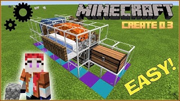 Minecraft Create 0.3.1 - Easy Basic Early Game Cobblestone Generator Tutorial
