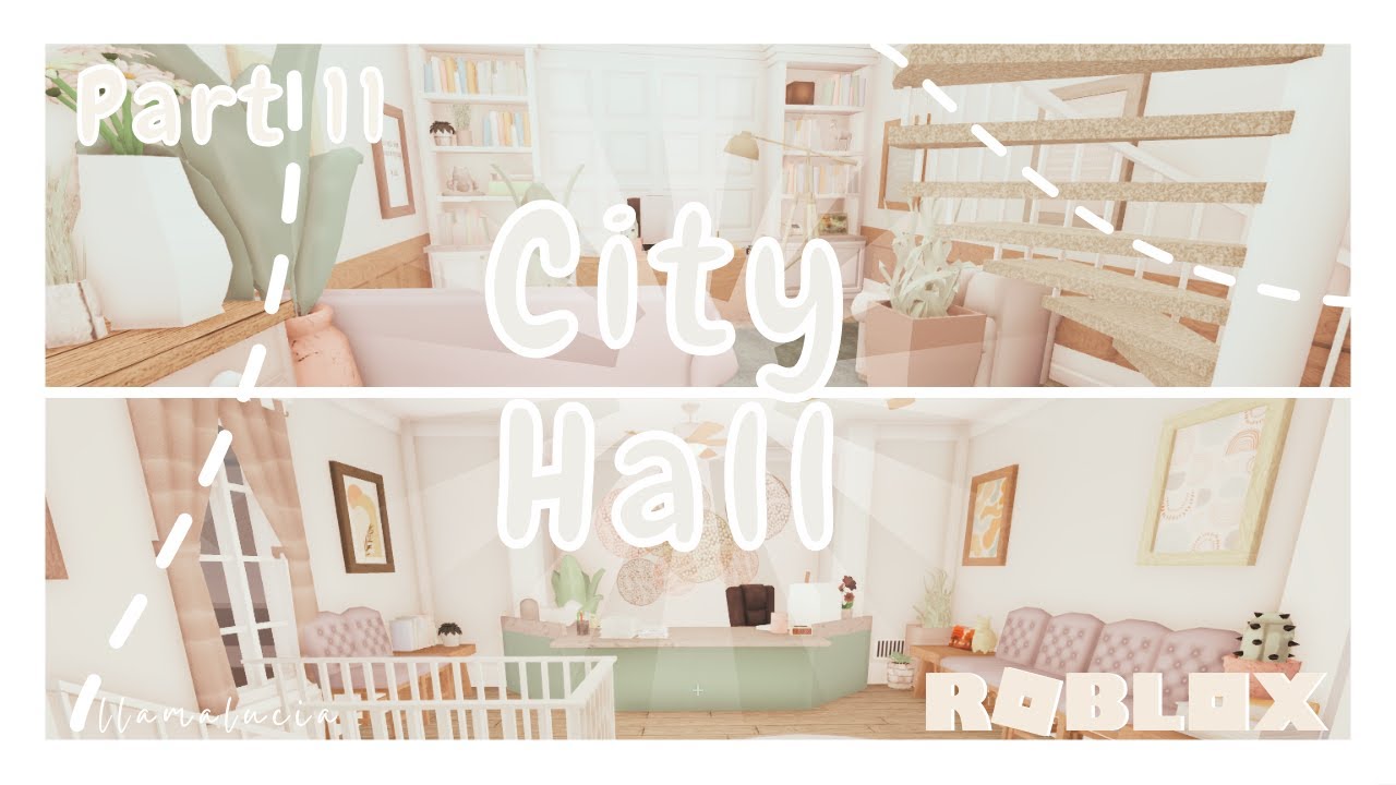 Bloxburg town / Town Series Part 11 : City Hall | Speed build - YouTube