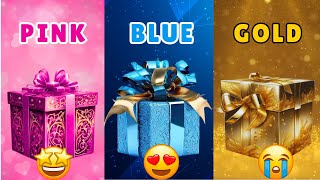 Choose Your Gift Box 🎁 Challenge: Pink, Blue or Gold? (Unexpected Twist!)" #chooseyourgift #giftbox