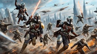 Can Mandalorian protect Yoda?  1 Yoda & 10 Mandalorian vs 1.000 Apes