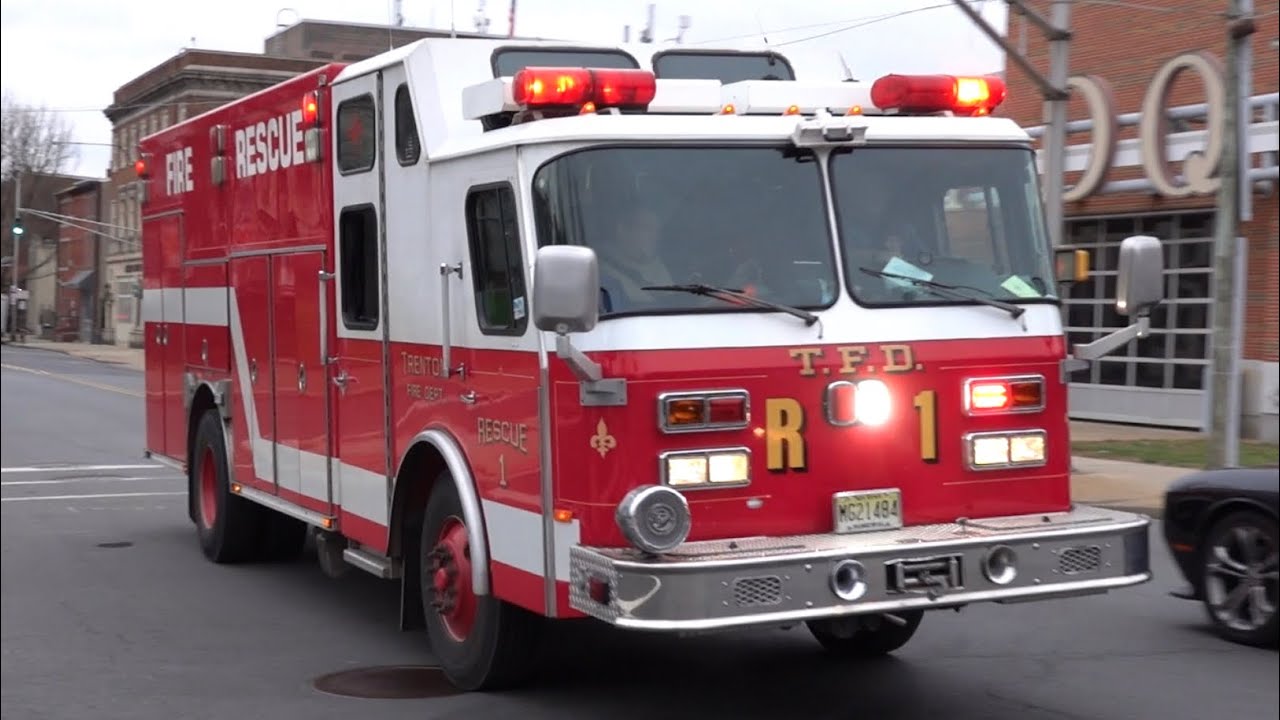 Trenton Fire Department Rescue 1 and Ladder 4 Responding YouTube