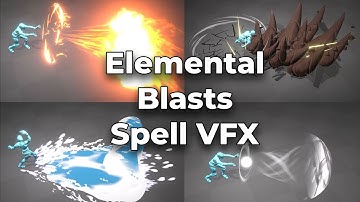 Elemental Blasts Spell VFX Unity Engine Asset