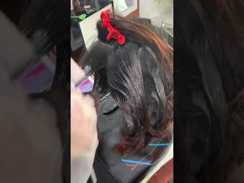 Màu Nâu Socola Nữ - Phần 1 : Nhuộm mau nâu socola trên nền tóc loang 3 khúc màu - phú tokyo