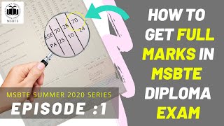 How to get full marks in MSBTE diploma exams - MSBTE SUMMER 2020 SERIES Episode 1 screenshot 5