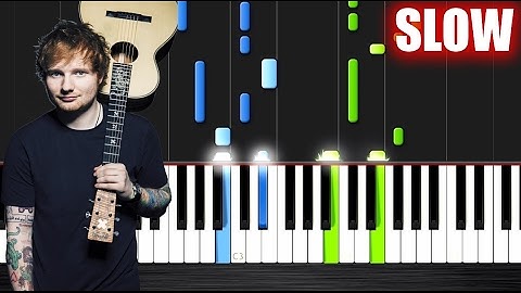 Ed Sheeran - Shape of You - SLOW Piano Tutorial by PlutaX