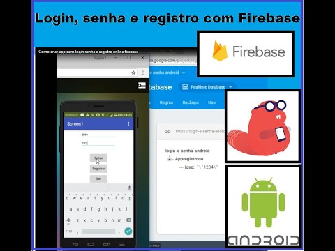 Como criar app com login, senha e registro online com Firebase