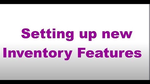 Teesom How-To Setting up New PO and Inventory Features